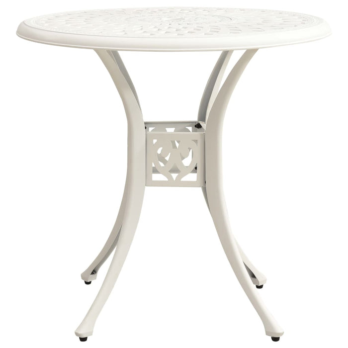 Set mobilier bistro, 3 piese, alb, aluminiu turnat WALTI