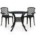 Set mobilier bistro, 3 piese, negru, aluminiu turnat - WALTI WALTI