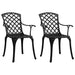 Set mobilier bistro, 3 piese, negru, aluminiu turnat - WALTI WALTI