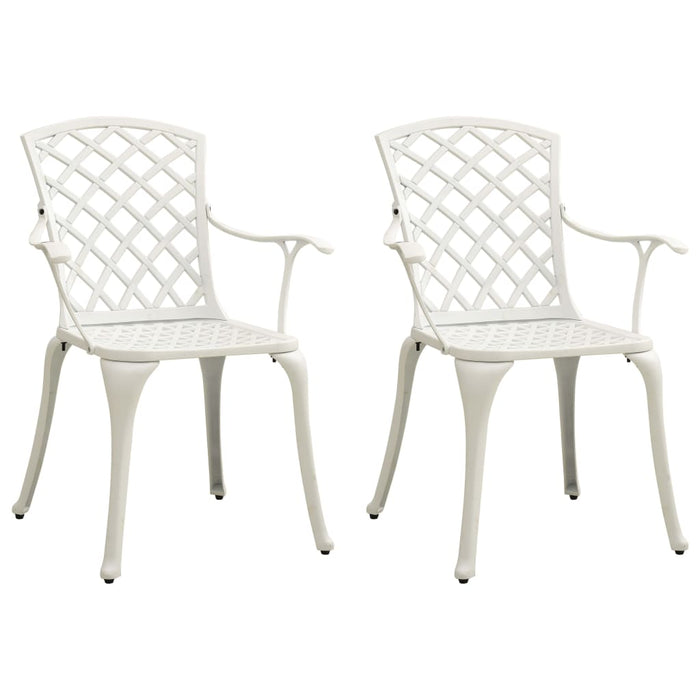 Set mobilier bistro, 3 piese, alb, aluminiu turnat WALTI