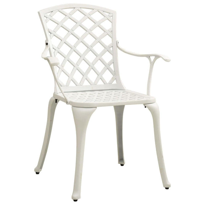 Set mobilier bistro, 3 piese, alb, aluminiu turnat WALTI