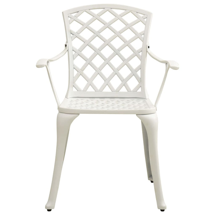 Set mobilier bistro, 3 piese, alb, aluminiu turnat WALTI