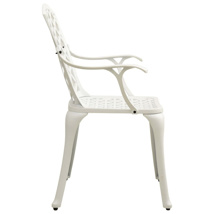 Set mobilier bistro, 3 piese, alb, aluminiu turnat WALTI