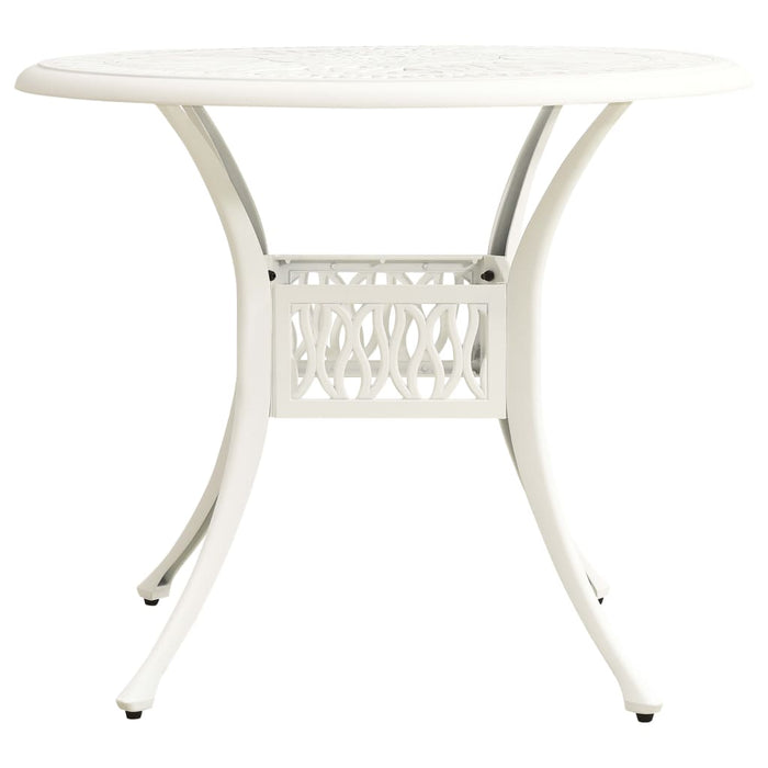 Set mobilier bistro, 3 piese, alb, aluminiu turnat WALTI