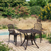 Set mobilier de bistro, 3 piese, bronz, aluminiu turnat - WALTI WALTI