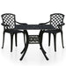 Set mobilier bistro, 3 piese, negru, aluminiu turnat - WALTI WALTI