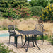 Set mobilier bistro, 3 piese, negru, aluminiu turnat - WALTI WALTI