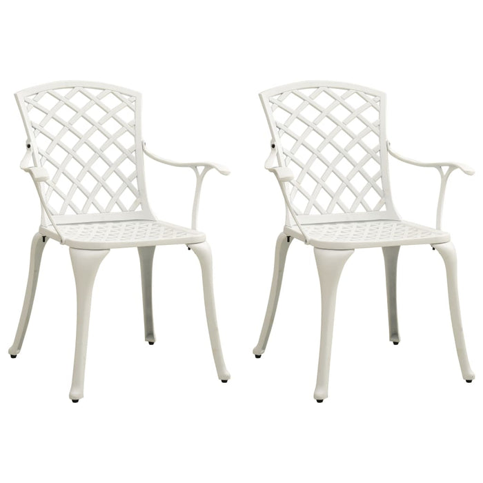 Set mobilier bistro, 3 piese, alb, aluminiu turnat - WALTI WALTI