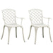 Set mobilier bistro, 3 piese, alb, aluminiu turnat - WALTI WALTI
