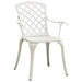 Set mobilier bistro, 3 piese, alb, aluminiu turnat - WALTI WALTI