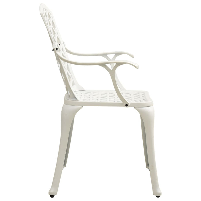 Set mobilier bistro, 3 piese, alb, aluminiu turnat - WALTI WALTI