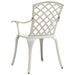 Set mobilier bistro, 3 piese, alb, aluminiu turnat - WALTI WALTI