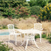 Set mobilier bistro, 3 piese, alb, aluminiu turnat - WALTI WALTI