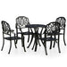Set mobilier bistro, 5 piese, negru, aluminiu turnat - WALTI WALTI