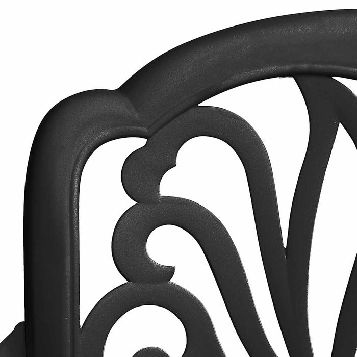 Set mobilier bistro, 5 piese, negru, aluminiu turnat - WALTI WALTI