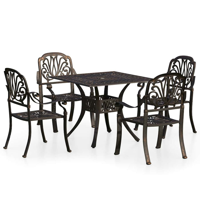 Set mobilier bistro, 5 piese, bronz, aluminiu turnat WALTI
