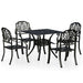 Set mobilier bistro, 5 piese, negru, aluminiu turnat - WALTI WALTI