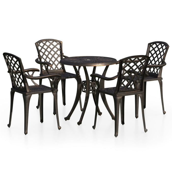 Set mobilier bistro, 5 piese, bronz, aluminiu turnat - WALTI WALTI