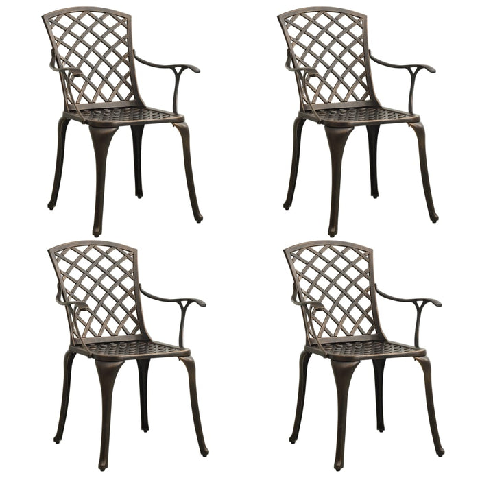 Set mobilier bistro, 5 piese, bronz, aluminiu turnat - WALTI WALTI