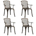 Set mobilier bistro, 5 piese, bronz, aluminiu turnat - WALTI WALTI