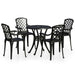 Set mobilier bistro, 5 piese, negru, aluminiu turnat - WALTI WALTI