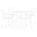 Set mobilier bistro, 5 piese, alb, aluminiu turnat - WALTI WALTI