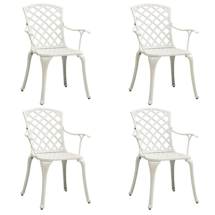 Set mobilier bistro, 5 piese, alb, aluminiu turnat - WALTI WALTI
