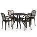 Set mobilier bistro, 5 piese, bronz, aluminiu turnat - WALTI WALTI