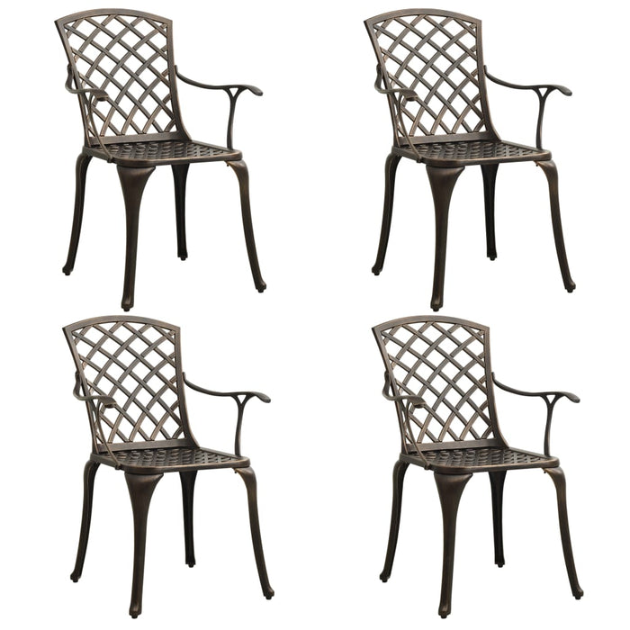 Set mobilier bistro, 5 piese, bronz, aluminiu turnat - WALTI WALTI