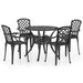 Set mobilier bistro, 5 piese, negru, aluminiu turnat - WALTI WALTI