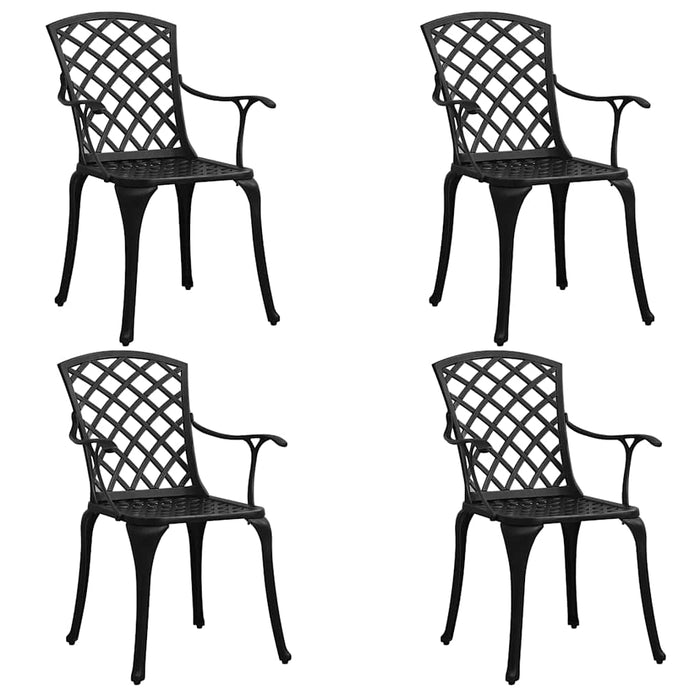 Set mobilier bistro, 5 piese, negru, aluminiu turnat - WALTI WALTI
