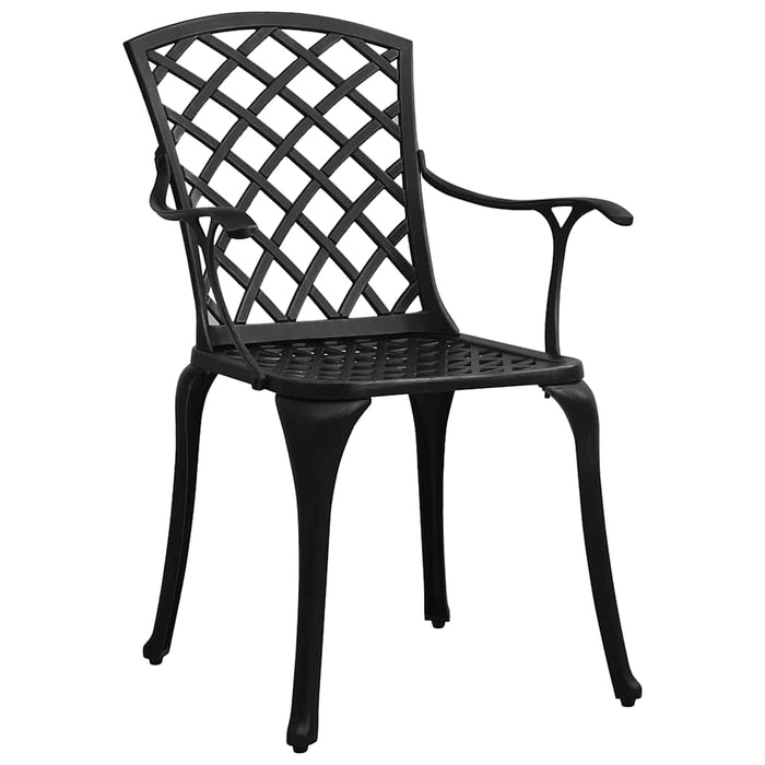 Set mobilier bistro, 5 piese, negru, aluminiu turnat - WALTI WALTI