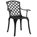 Set mobilier bistro, 5 piese, negru, aluminiu turnat - WALTI WALTI