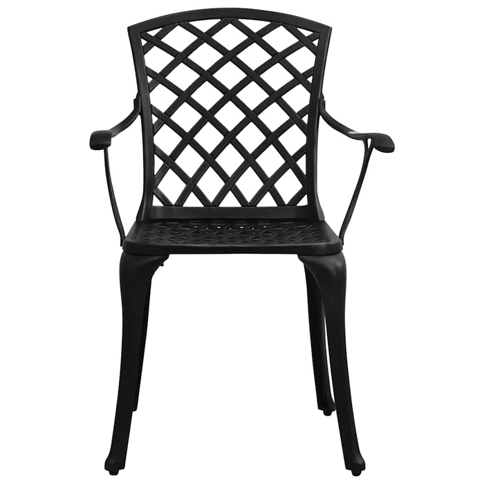 Set mobilier bistro, 5 piese, negru, aluminiu turnat - WALTI WALTI