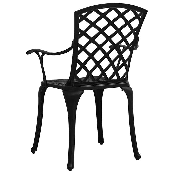 Set mobilier bistro, 5 piese, negru, aluminiu turnat - WALTI WALTI