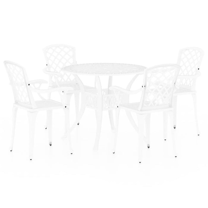 Set mobilier bistro, 5 piese, alb, aluminiu turnat - WALTI WALTI