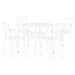 Set mobilier bistro, 5 piese, alb, aluminiu turnat - WALTI WALTI
