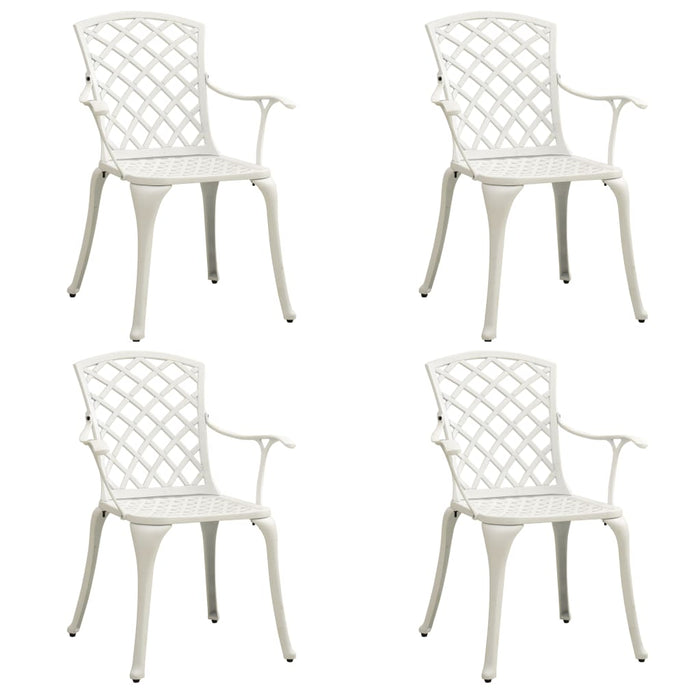 Set mobilier bistro, 5 piese, alb, aluminiu turnat - WALTI WALTI