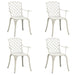 Set mobilier bistro, 5 piese, alb, aluminiu turnat - WALTI WALTI