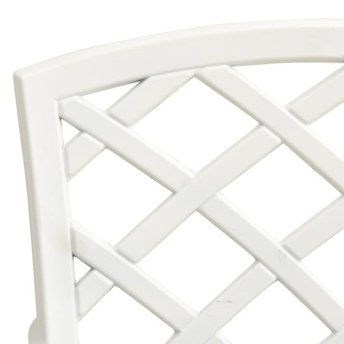 Set mobilier bistro, 5 piese, alb, aluminiu turnat - WALTI WALTI