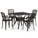 Set mobilier bistro, 5 piese, bronz, aluminiu turnat - WALTI WALTI