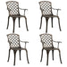 Set mobilier bistro, 5 piese, bronz, aluminiu turnat - WALTI WALTI