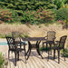 Set mobilier bistro, 5 piese, bronz, aluminiu turnat - WALTI WALTI