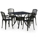 Set mobilier bistro, 5 piese, negru, aluminiu turnat - WALTI WALTI