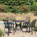 Set mobilier bistro, 5 piese, negru, aluminiu turnat - WALTI WALTI