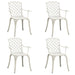 Set mobilier bistro, 5 piese, alb, aluminiu turnat - WALTI WALTI