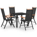 Set mobilier de exterior, 5 piese, negru, aluminiu - WALTI WALTI