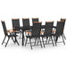 Set mobilier de grădină, 9 piese, negru, aluminiu - WALTI WALTI
