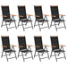 Set mobilier de grădină, 9 piese, negru, aluminiu - WALTI WALTI