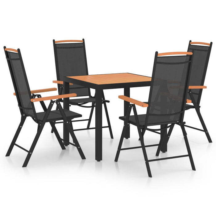 Set mobilier de exterior, 5 piese, negru, aluminiu - WALTI WALTI